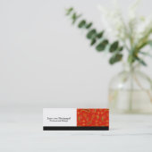 Chili Pepper Red en Lime Green Paisley Pattern Mini Visitekaartje (Staand voorkant)