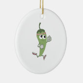 Chili Pepper Runner Keramisch Ornament (Rechts)