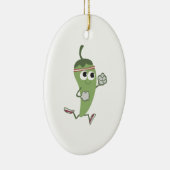 Chili Pepper Runner Keramisch Ornament (Rechts)