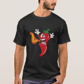 Chili Pepper Speit Fire Hot Sauce Chili T-shirt (Voorkant)