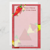 Chili Pepper Stationery Briefpapier (Voorkant / Achterkant)