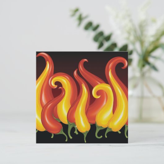 Chili Pepper uitnodiging (Staand voorkant)