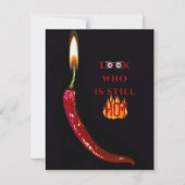 Chili Pepper Verjaardagsfeestje Kaart (Voorkant)
