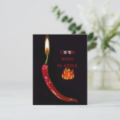 Chili Pepper Verjaardagsfeestje Kaart (Staand voorkant)