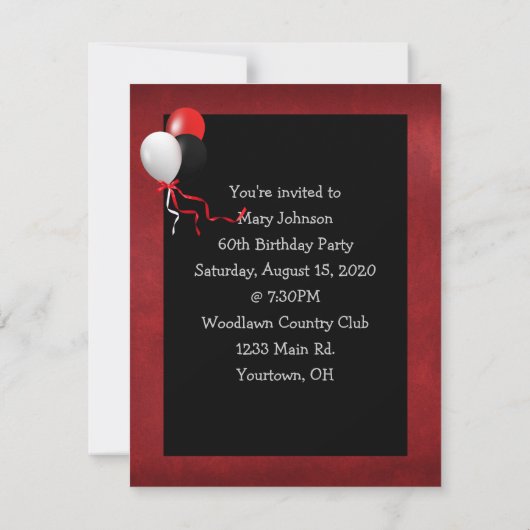 Chili Pepper Verjaardagsfeestje Kaart (Achterkant)