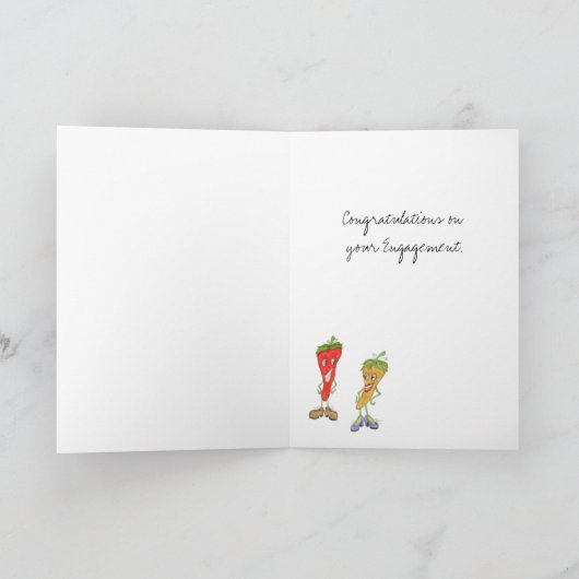 Chili Pepper Verloving Kaart (Binnen)