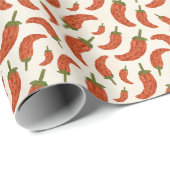 Chili Pepper Waterverf Gift Wrap Cadeaupapier (Rol Hoek)