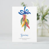 Chili Pepper Weddenschap Hartelijk dank RSVP Kaartje (Staand voorkant)