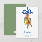 Chili Pepper Weddenschap Hartelijk dank RSVP Kaartje (Voorkant / Achterkant)