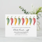 Chili Pepper Wedding Rehearsal Dinner Invite Kaart (Staand voorkant)