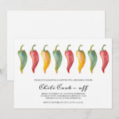 Chili Pepper Wedding Rehearsal Dinner Invite Kaart (Voorkant / Achterkant)