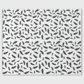 Chili Pepper Wrapping Paper Black en White Custom Cadeaupapier (Vlak)