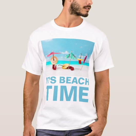 Chili Peppers Beach Time Funny aanpasbaar T-shirt (Voorkant)