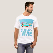 Chili Peppers Beach Time Funny aanpasbaar T-shirt (Voorkant volledig)