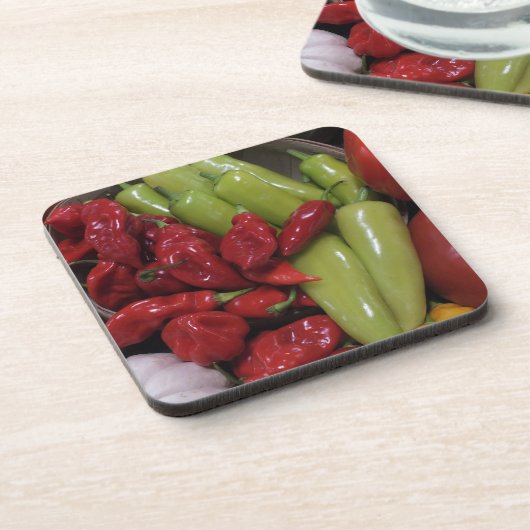 Chili Peppers Bier Onderzetter (Linkerzijde)