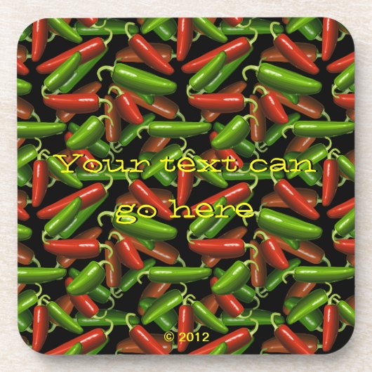 Chili Peppers Bier Onderzetter (Voorkant)
