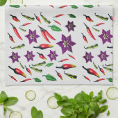 Chili Peppers Botanische Aangepast Theedoek (Gevouwen)