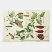Chili Peppers Botanische illustraties Theedoek (Horizontaal)