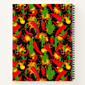 Chili Peppers, Cactus en vlammen Graphic Print Notitieboek (Achterkant)