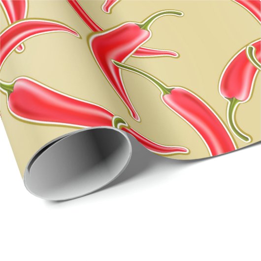 Chili Peppers Cadeaupapier (Rol Hoek)