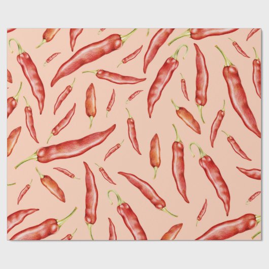 Chili Peppers Cadeaupapier (Vlak)