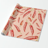 Chili Peppers Cadeaupapier (Uitgerold)