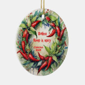 Chili Peppers Christmas Wreath Ornament (Rechts)