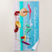 Chili Peppers door Zee grappig Strandlaken (Voorkant)