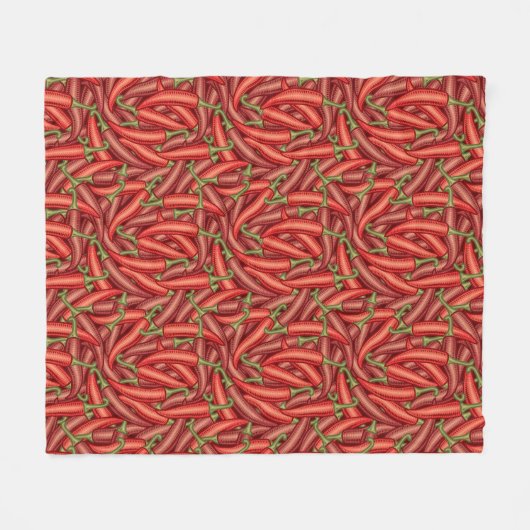 Chili Peppers Fleece Deken (Voorkant (Horizontaal))