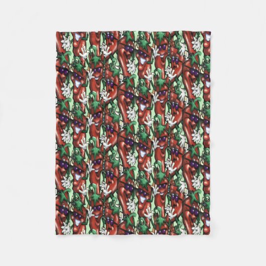 Chili Peppers Fleece Deken (Voorkant)