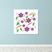 Chili Peppers Flower Blossom Canvas Afdruk (Insitu (Houten vloer))