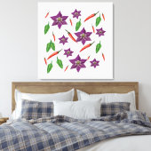 Chili Peppers Flower Blossom Canvas Afdruk (Insitu (Slaapkamer))