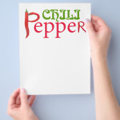 Chili peppers flyer (Hand)