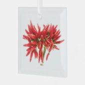 Chili peppers glas ornament (Voorkant links)
