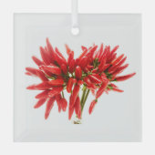 Chili peppers glas ornament (Voorkant)