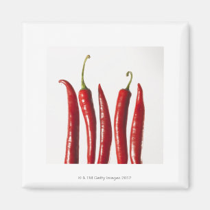 Chili Peppers in een rij Magneet