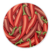 Chili Peppers Keramische Knop (Voorkant)