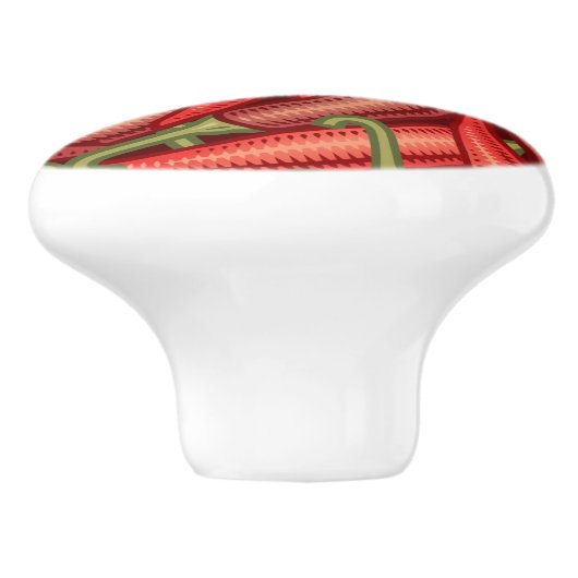 Chili Peppers Keramische Knop (Zijkant)