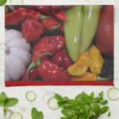 Chili Peppers Keukenhanddoek (Gevouwen)
