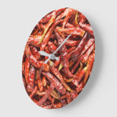 Chili Peppers Kitchen Clock Grote Klok (Hoek)