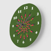 Chili Peppers Mandala Art Grote Klok (Hoek)