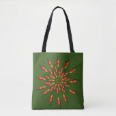 Chili Peppers Mandala Art Tote Bag (Voorkant)