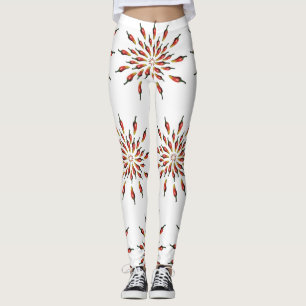 Chili Peppers Mandala Botanical Custom Leggings