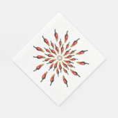 Chili Peppers Mandala Pattern Servet (Hoek)
