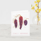 CHILI PEPPERS Notitie Kaart + Tekst (Gele Bloem)