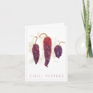 CHILI PEPPERS Notitie Kaart + Tekst