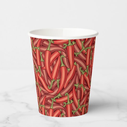 Chili Peppers Papieren Bekers (Links)