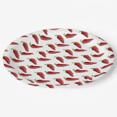 Chili peppers papieren bordje (Gekanteld)