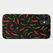 Chili Peppers Pattern op Black Case-Mate iPhone Case (Achterkant (horizontaal))