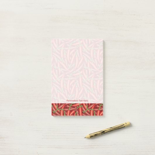 Chili Peppers Post-it® Notes (Op bureau)